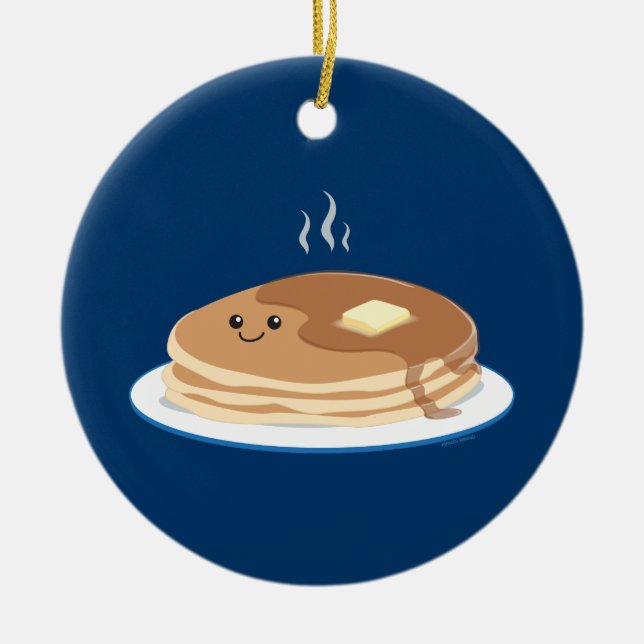 Pancakes Ceramic Ornament (Front)