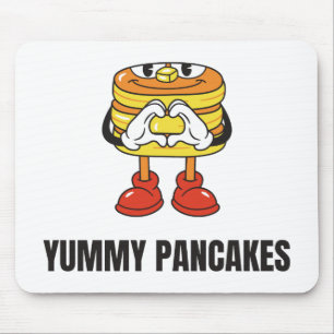 Pancakes Food Kawaii Face Mouse Pad
