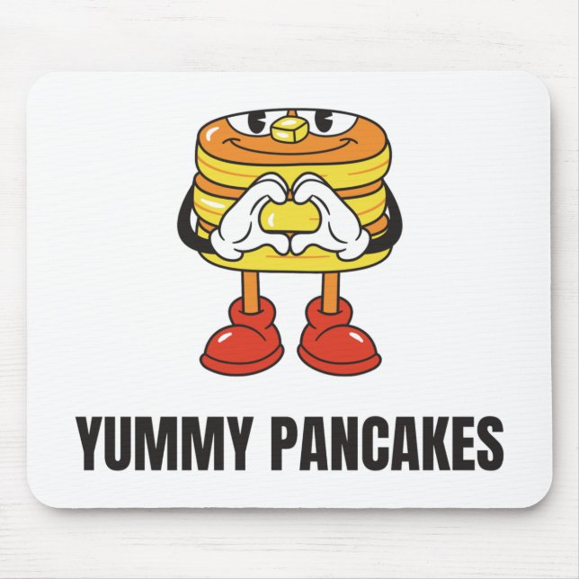 Pancakes Food Kawaii Face Mouse Pad (Front)