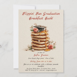Pancakes Graduation Party Invitation