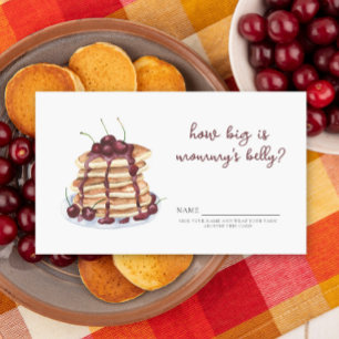 Pancakes - How big is mommy's belly game Enclosure Card