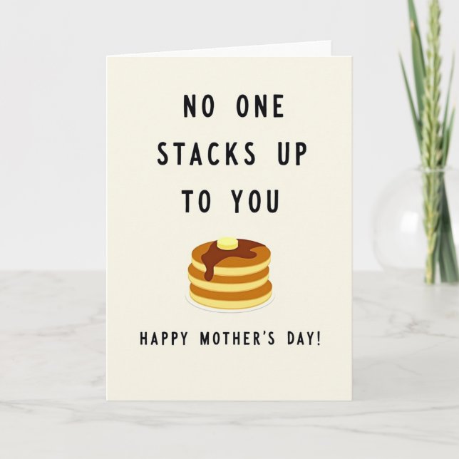 Pancakes Mothers Day Message Card (Front)