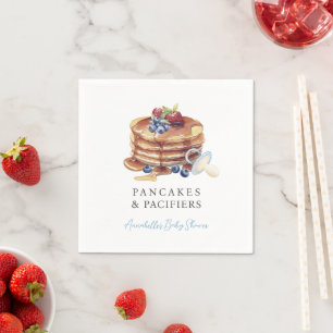 Pancakes & Pacifiers Blue Boy Baby Shower Napkins
