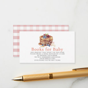 Pancakes & Pacifiers Pink Girl Book Request Enclosure Card