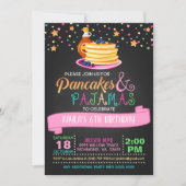 Pancakes & Pajamas Birthday Invitation (Front)