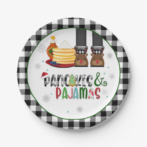 Pancakes  Pajamas Christmas Party Plate _ WB