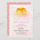 Pancakes & Pajamas Pink Gold Girl Birthday