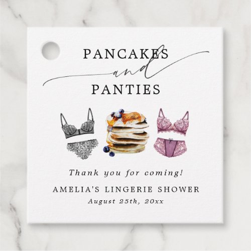 Pancakes  Panties Bridal Shower Favor Tags