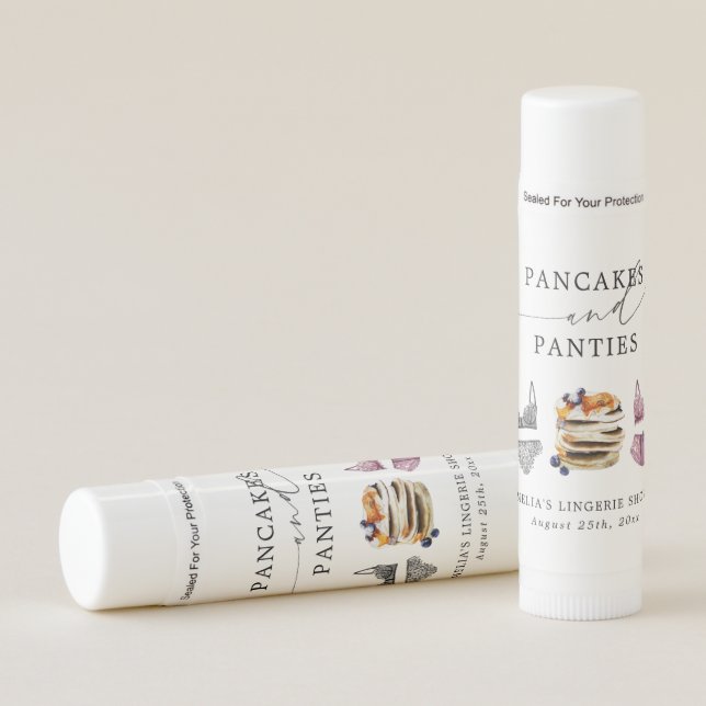Pancakes & Panties Bridal Shower Lip Balm (Front)