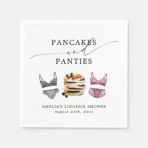 Pancakes  Panties Bridal Shower Napkins
