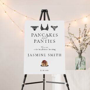 Pancakes & Panties Lingerie Bridal Shower Modern Foam Board