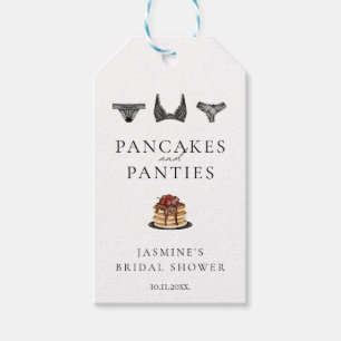 Pancakes & Panties Lingerie Bridal Shower Modern Gift Tags