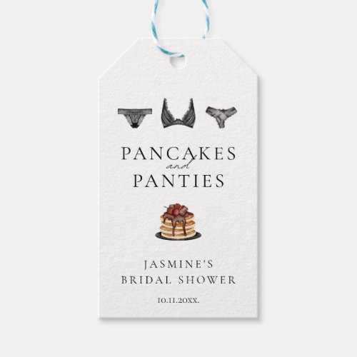 Pancakes  Panties Lingerie Bridal Shower Modern  Gift Tags