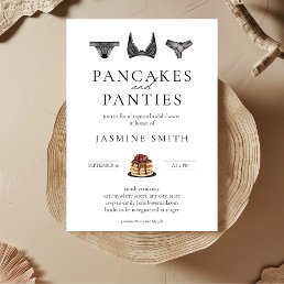 Pancakes &amp; Panties Lingerie Bridal Shower Modern  Invitation