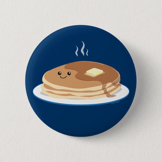 Pancakes Pinback Button (Front)