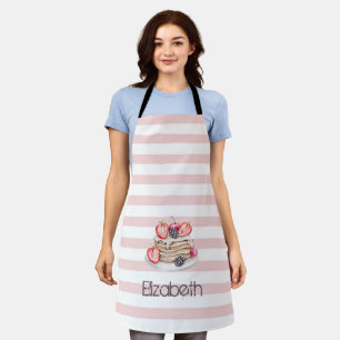 Pancakes,Pink Stripes Apron