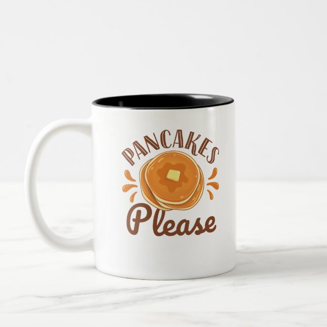 Pancakes Please Two-Tone Coffee Mug (Left)