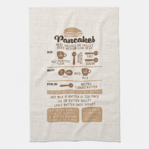 Pancakes Recipe Kitchen Towel