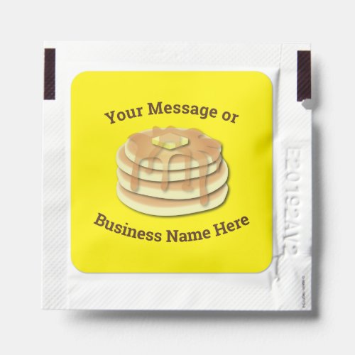 Pancakes Restaurant Business Logo Name Message Hand Sanitizer Packet