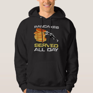 Pancakes Served All Day Fun Lineman Football Chris Hoodie