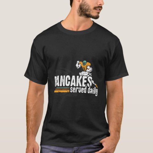 Pancakes Served Daily Football Offensive Defensive T_Shirt