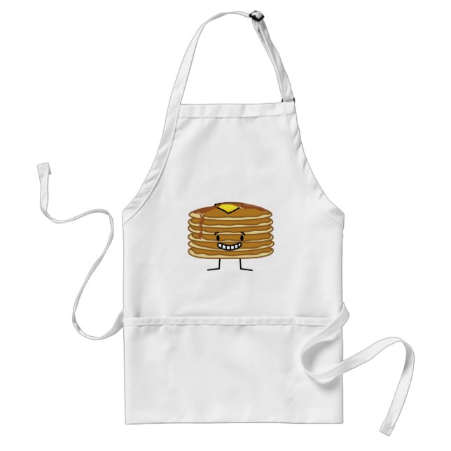Pancakes stack butter syrup fluffy breakfast adult apron (Front)
