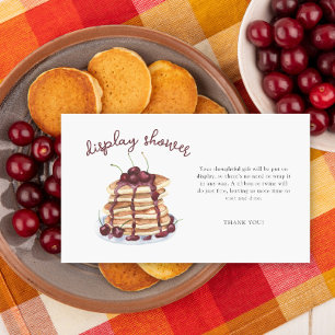 Pancakes sweet cherry baby shower - display shower enclosure card