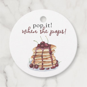 Pancakes Sweet Cherry - Pop it! When she pops! Favor Tags
