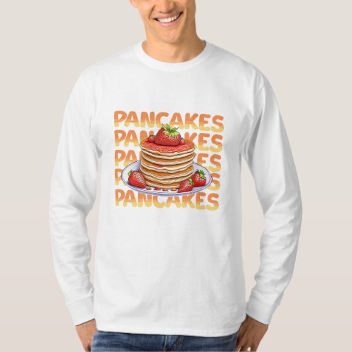 Pancakes Topped with Strawberries T_Shirt