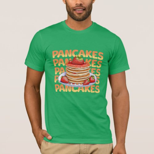 Pancakes Topped with Strawberries T_Shirt