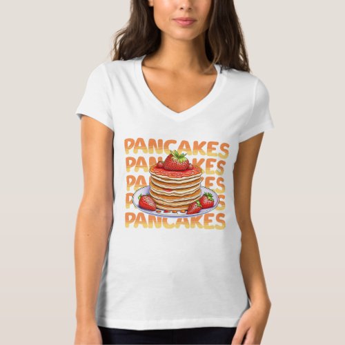 Pancakes Topped with Strawberries T_Shirt