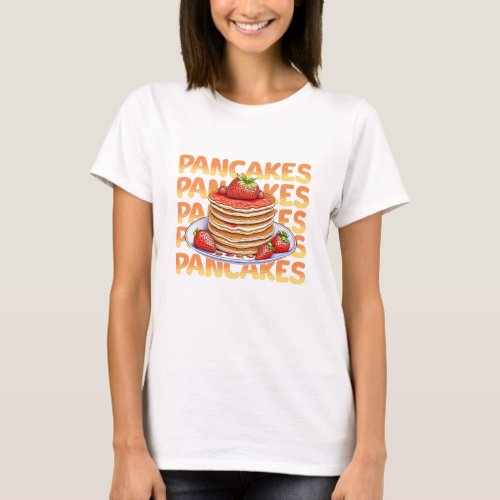 Pancakes Topped with Strawberries T_Shirt