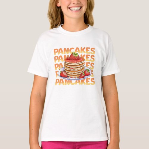 Pancakes Topped with Strawberries T_Shirt