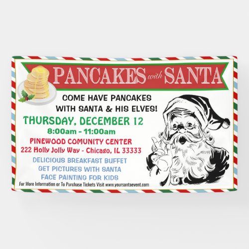 Pancakes With Santa Banner