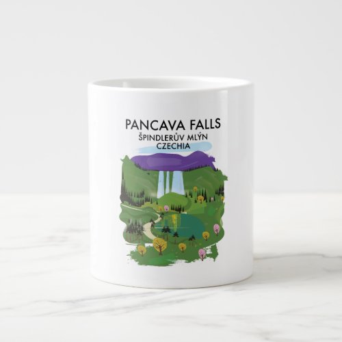 Pancava Falls Špindlerův Mln Czechia travel post Giant Coffee Mug