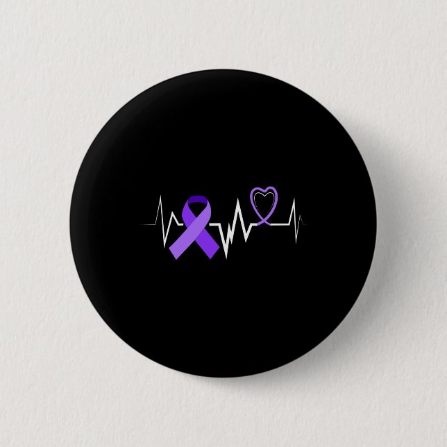 Panceratic Cancer Ribbon Panceratic Cancer Awarene Button (Front)