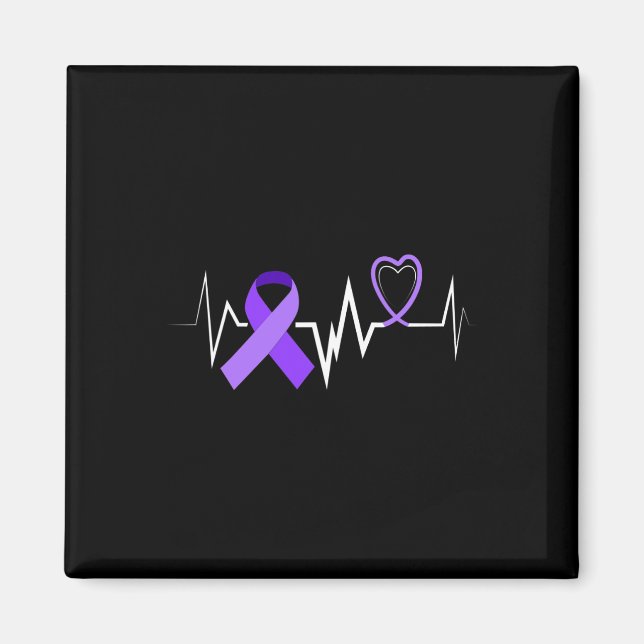 Panceratic Cancer Ribbon Panceratic Cancer Awarene Magnet (Front)