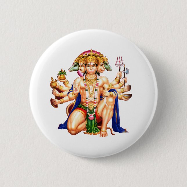 Panchmukhi Hanuman ji Button (Front)