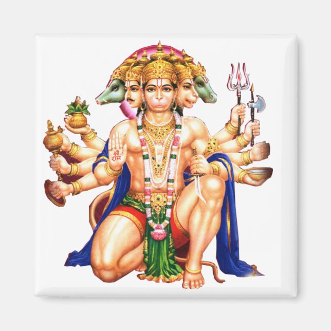 Panchmukhi Hanuman ji Magnet (Front)