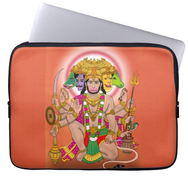 Panchmukhi Hanuman Laptop Cover  (Front)