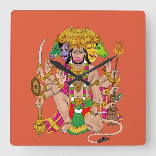 Panchmukhi Hanuman Wall Clock  (Front)