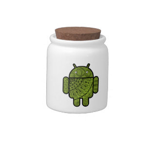 Pancho Doodle Character for Android™ robot Candy Jar