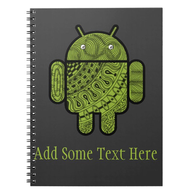Pancho Doodle Character for Android™ robot Notebook (Front)