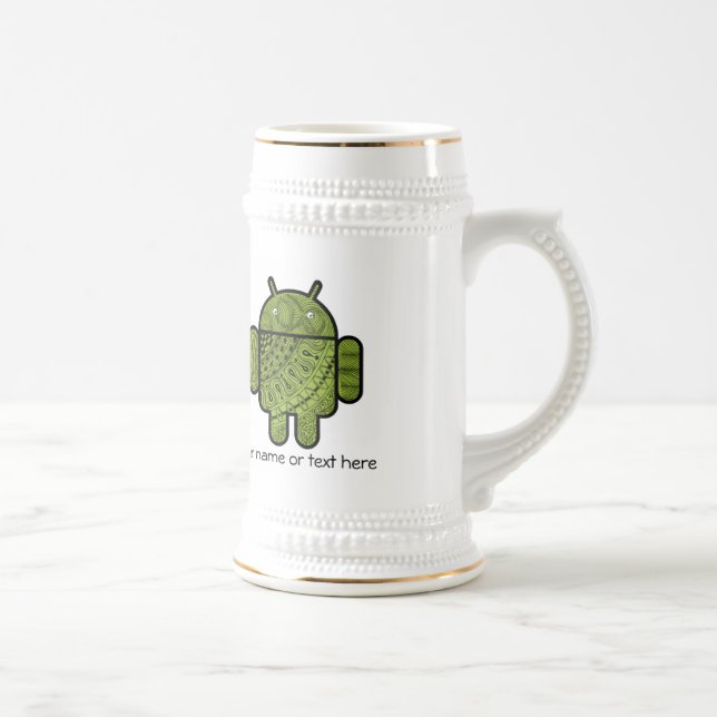 Pancho Doodle Character for the Android™ robot Beer Stein (Right)