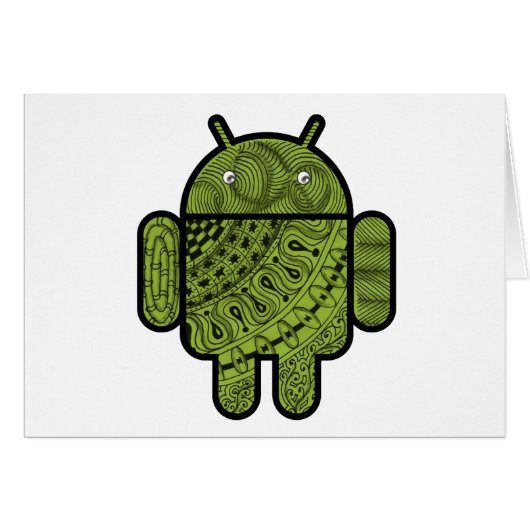 Pancho Doodle Character for the Android™ robot Cards (Front Horizontal)