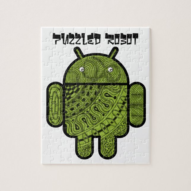 Pancho Doodle Character for the Android™ robot Jigsaw Puzzle (Vertical)