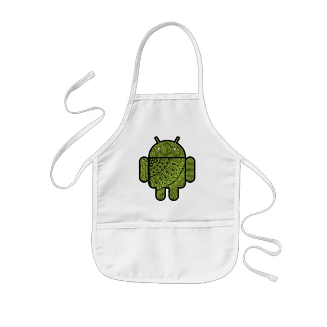 Pancho Doodle Character for the Android™ robot Kids' Apron (Front)
