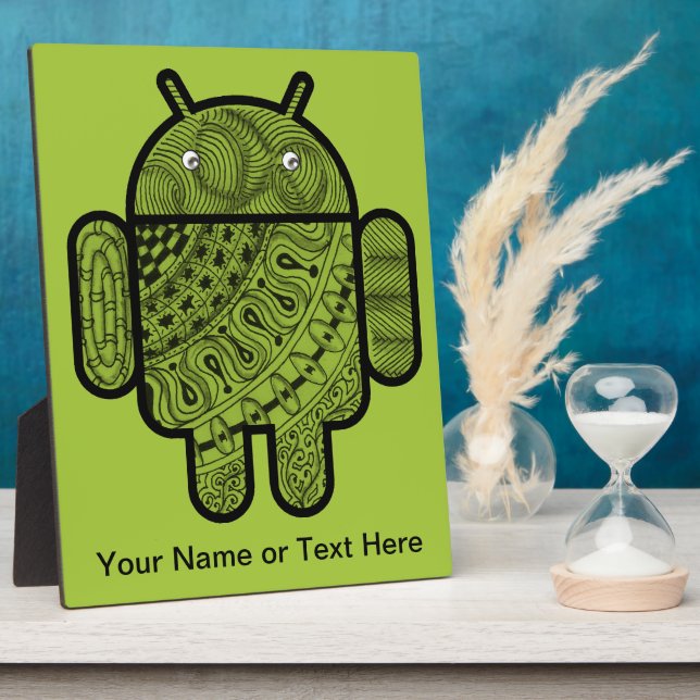 Pancho Doodle Character for the Android™ robot Plaque (Side)