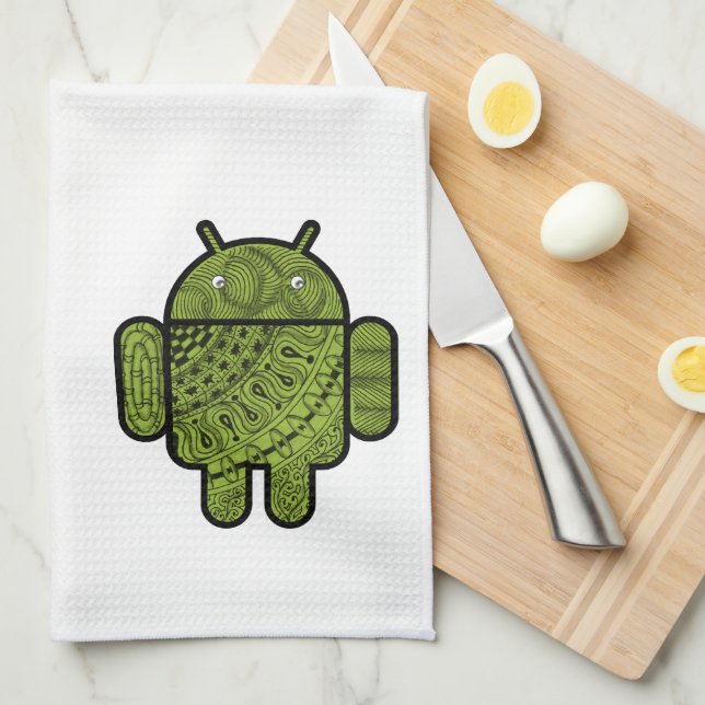 Pancho Doodle Character for the Android™ robot Towel (Quarter Fold)