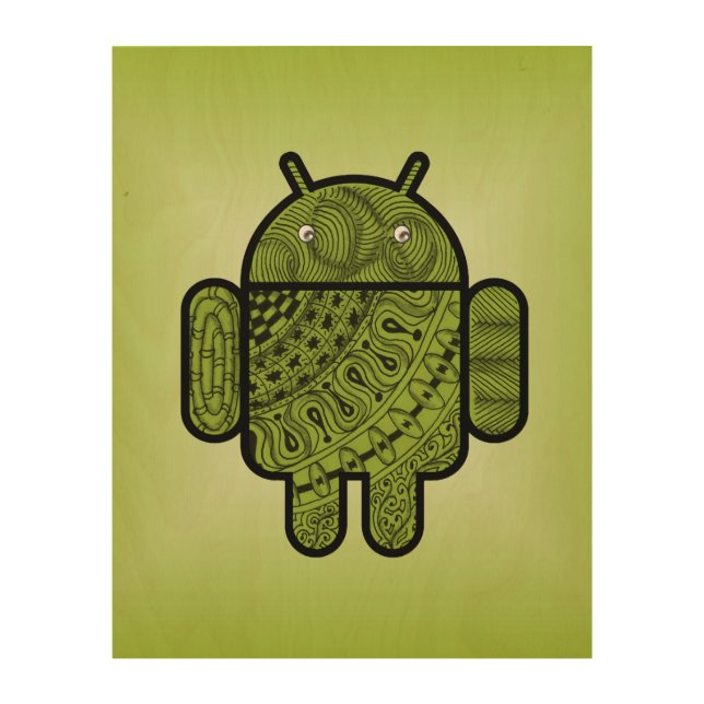 Pancho Doodle for Android™ Wood Wall Art (Front)